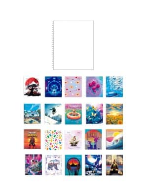 Cuaderno Espiral - Universitario - Design - 100 Hojas - Lineas - Variante - 1 Unidad