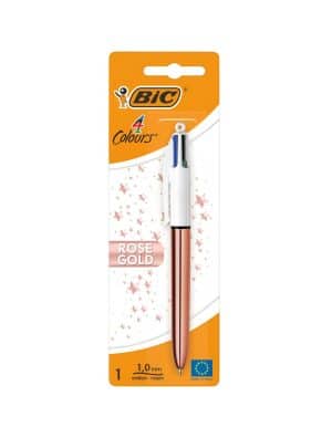 Lapicero - BIC - Retratil - Rose Gold - 4 Colores - 1.0 MM - 1 Unidad