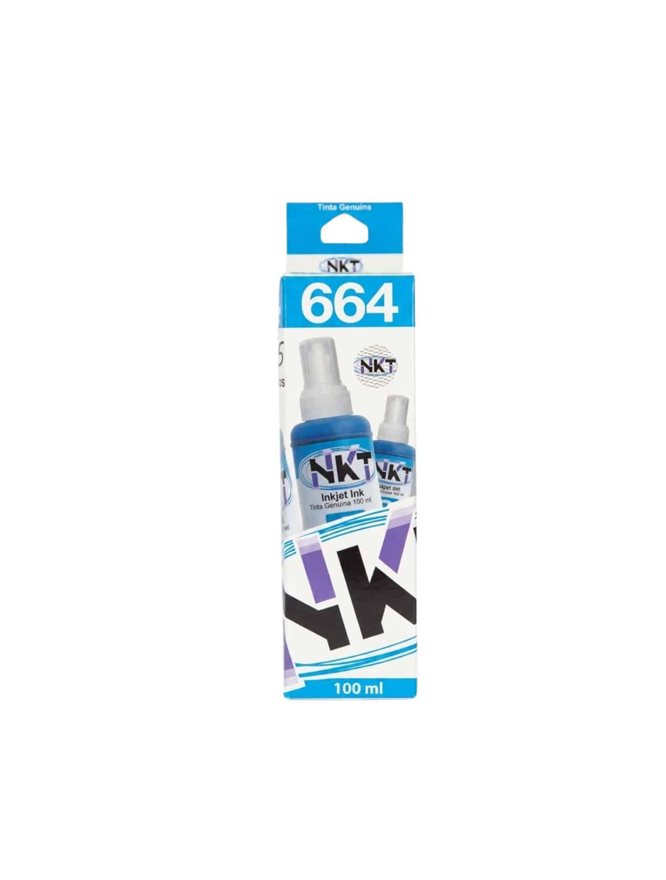 Tinta Para Impresora - NKT - Epson - Serie 664 - Cian - Botella - 100 ML - 1 Unidad
