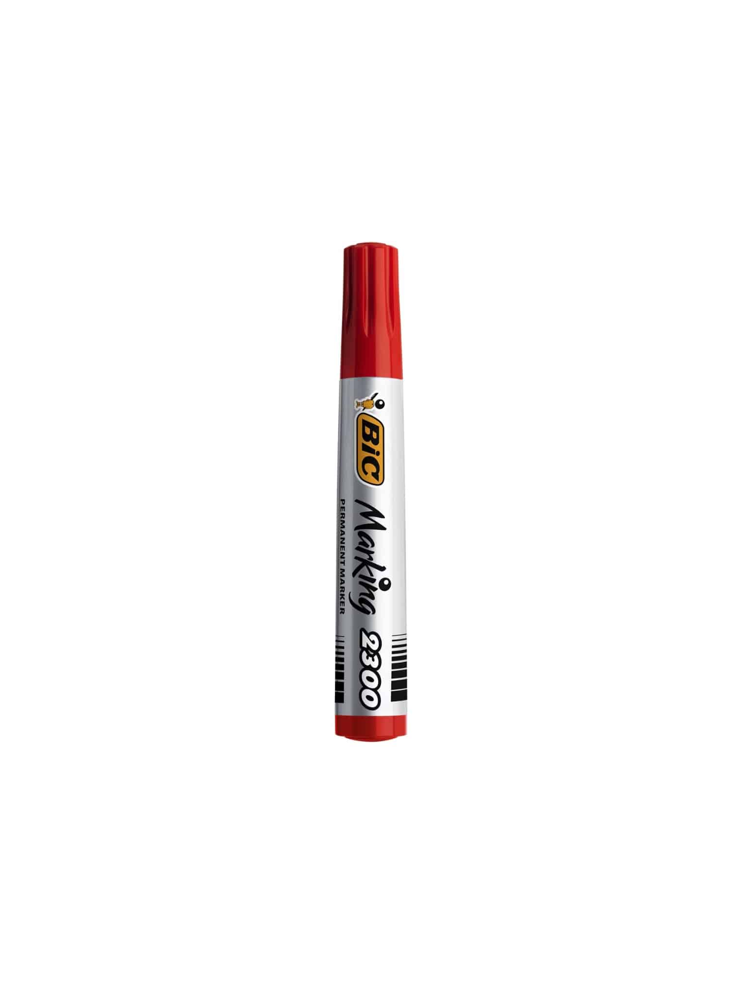 Marcador - Permanente - Bic- Rojo - Marking 2300 - Punta Biselada  - 1 Unidad