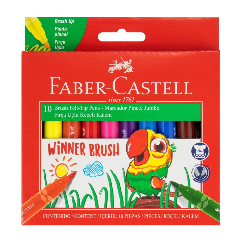 Marcador - 10 Colores - Faber Castell - Punta Gruesa - 555010 - 1 Unidad