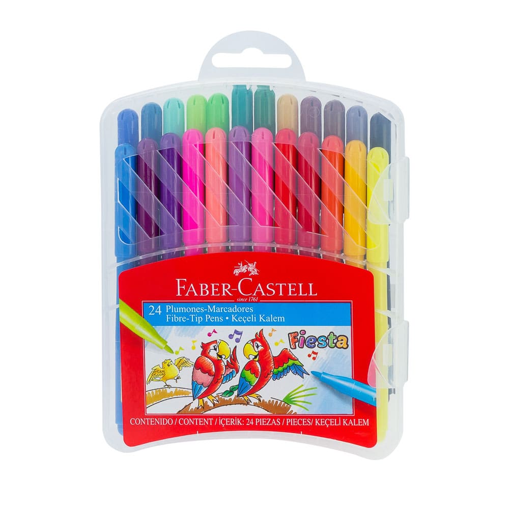 Marcador - 24 Colores - Faber Castell - Punta Fina - 1 Unidad