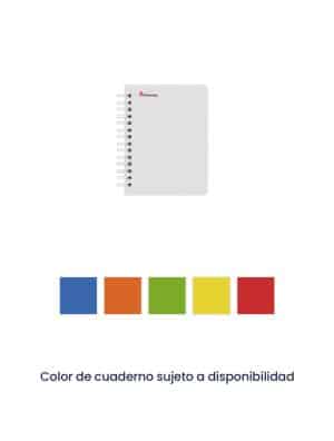 Cuaderno Doble Anillo - 1/2 Carta - Arimany - Cuadros de 8 Milimetros - Color de Portada Varía - 70 Hojas - 1 Unidad